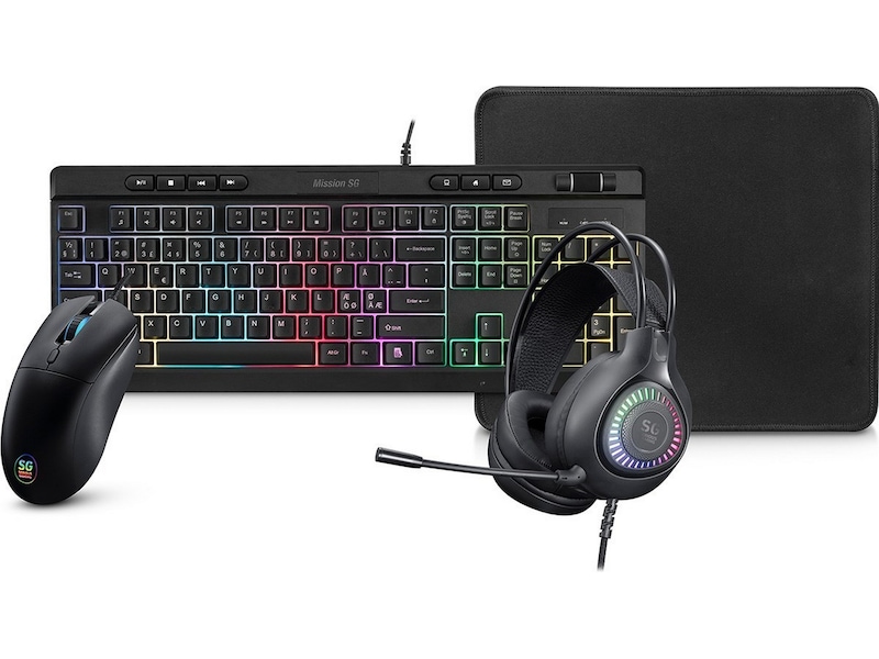Mission SG GGB 2.3 gamingpakke med RGB Gaming headset