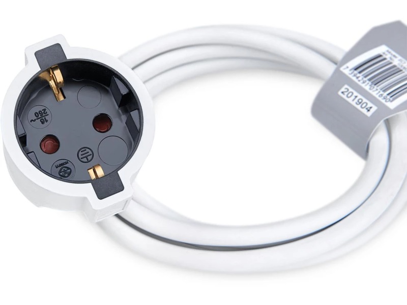 Andersson Skjøteledning 5m (hvit) Skjøtekabel & forgrener