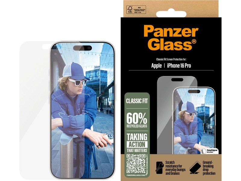PanzerGlass iPhone 16 Pro skjermbeskytter Skjermbeskyttelse
