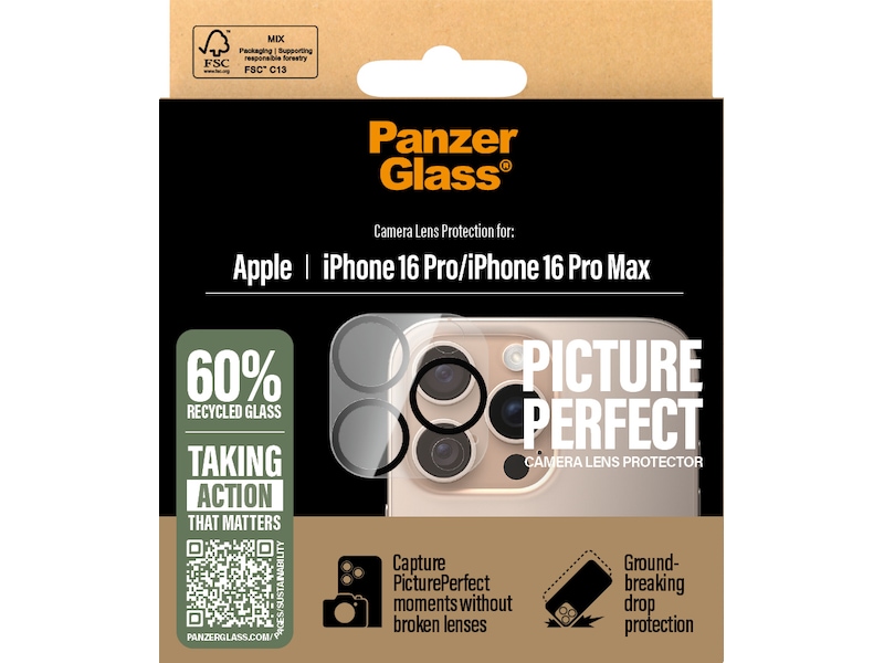 PanzerGlass iPhone 16 Pro / Pro Max PicturePerfect Linsebeskytter Skjermbeskyttelse