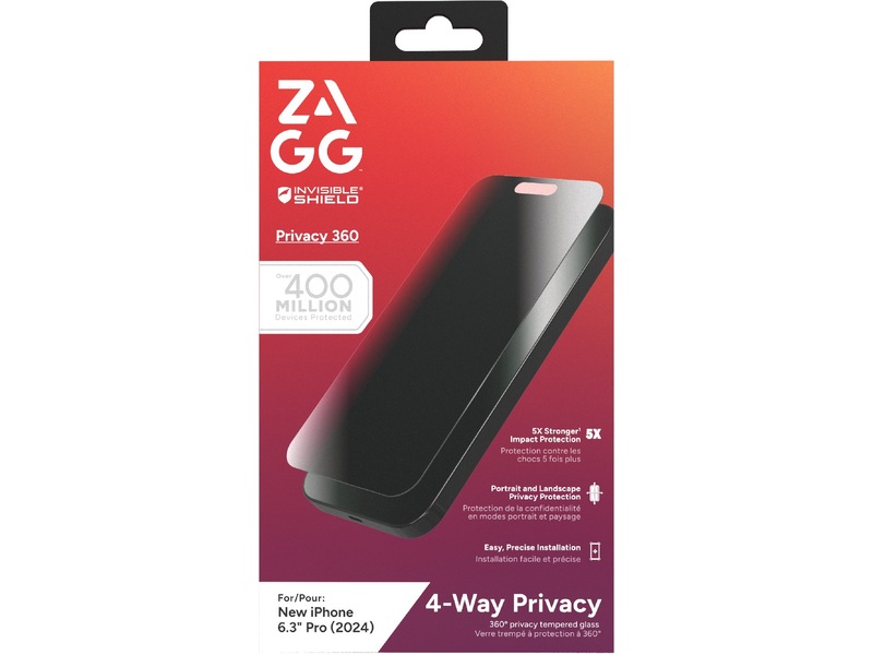 InvisibleShield Glass Elite iPhone 16 Pro Privacy 360 Skjermbeskytter Skjermbeskyttelse