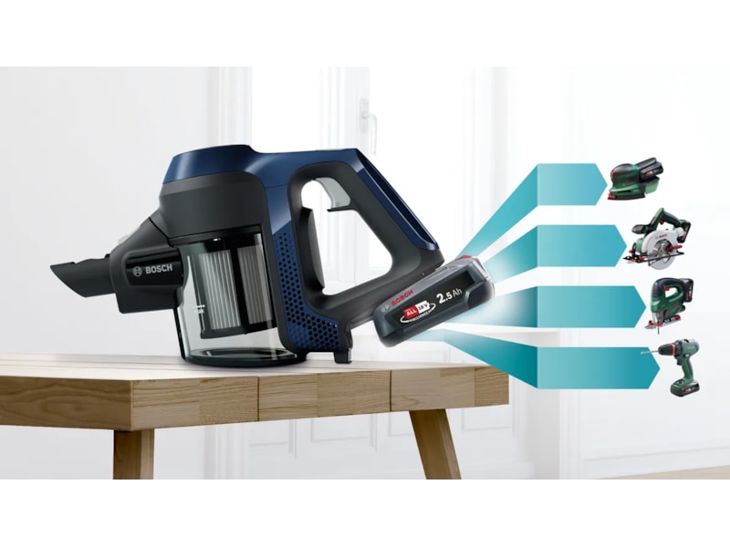 Bosch Unlimited Serie 6 Oppladbar støvsuger (blå) Trådløse støvsugere