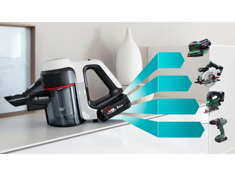 Bosch Unlimited 7 Oppladbar støvsuger (hvit) Trådløse støvsugere