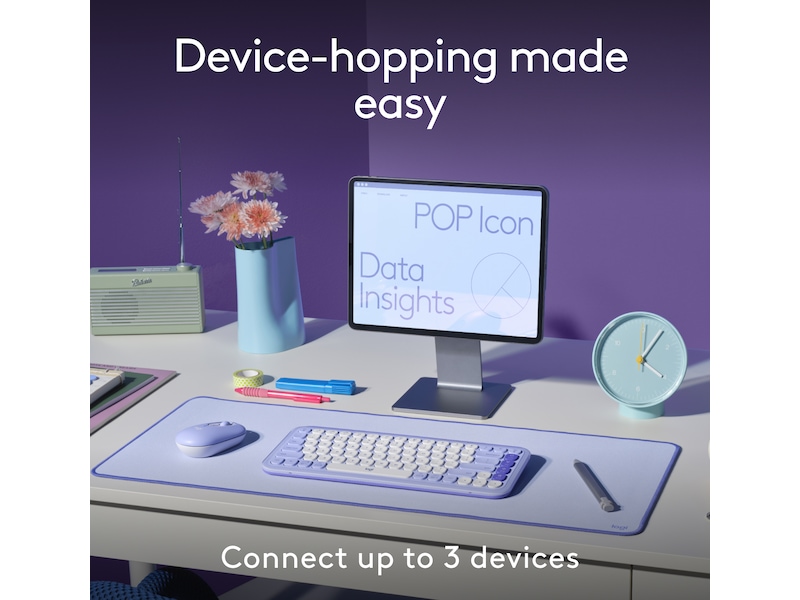 Logitech POP Icon Combo trådløs mus og tastatur (graphite) Mus & tastatur -kombipakker