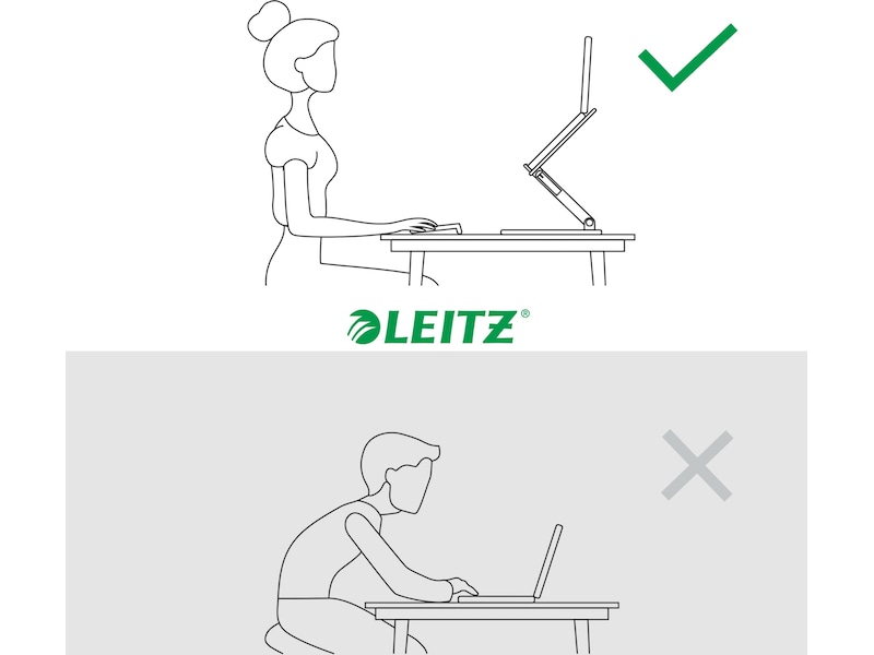 Leitz Ergo Multivinkel Laptopstøtte (grå) Laptopstand