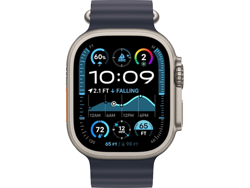 Apple Watch 49mm Natural Titanium Ocean Band Extension (navy) Reim