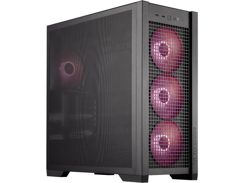 Asus TUF GAMING GT302 TG ARGB Mid Tower (sort) Midi tower