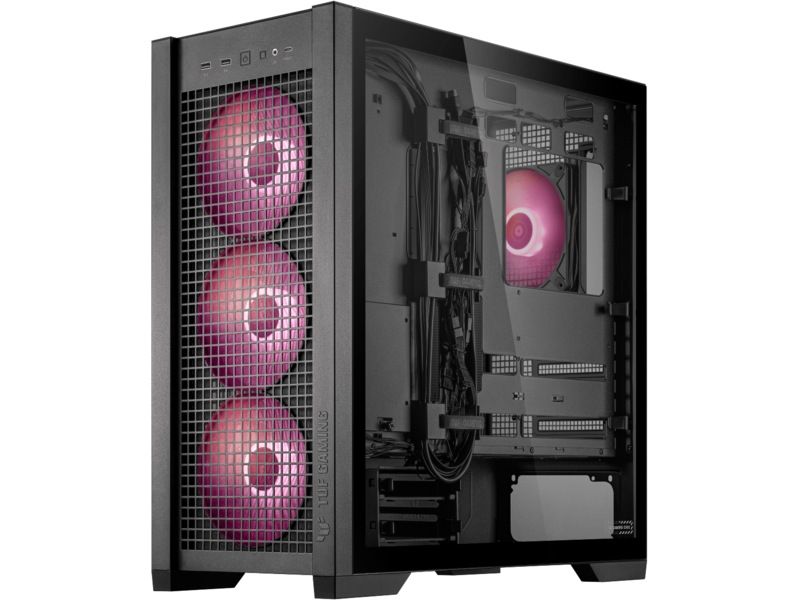 Asus TUF GAMING GT302 TG ARGB Mid Tower (sort) Midi tower