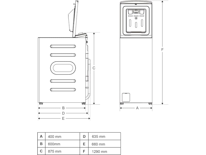 Avant WMT8WH1 Toppmatet vaskemaskin (hvit) Vaskemaskin