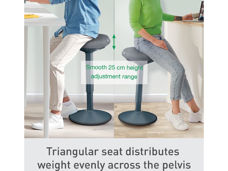 Leitz Ergo Active Balansestol sitt/stå, komfortsete, høyde 57-82 cm Kontorstoler