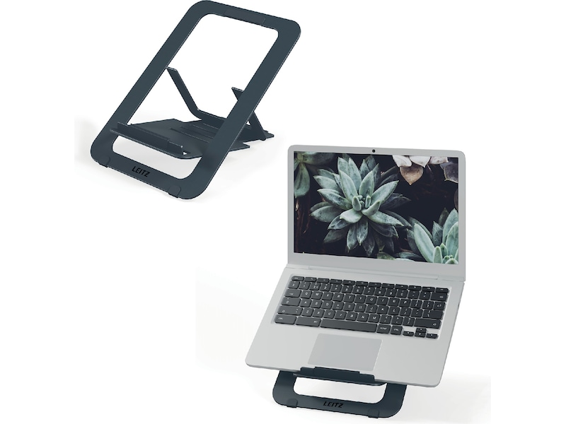 Leitz Ergo Laptopstativ, aluminium ultraflatt justerbart Laptopstand