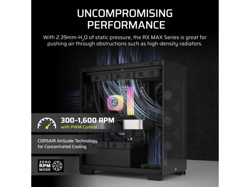 Corsair iCUE LINK RX140 MAX Vifte (sort) Vifter