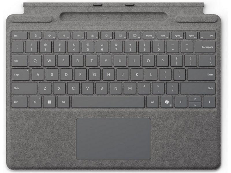 Microsoft Surface Pro Keyboard med oppbevaring til pen (platina) Tastatur og stylus