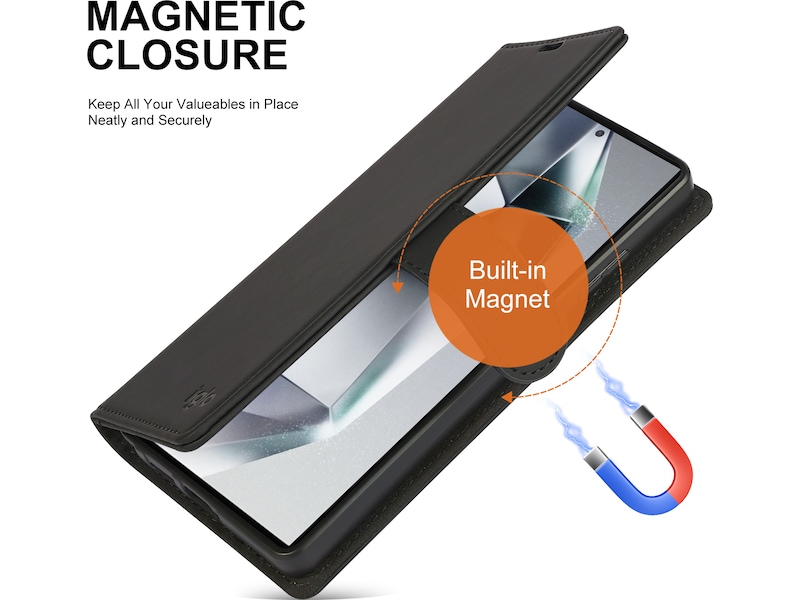 iiglo Galaxy S25 Ultra Lommebokdeksel (sort) Deksel til mobiltelefon