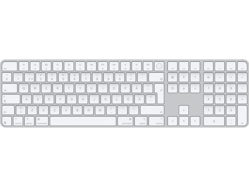 Apple Magic Keyboard med Touch ID og numpad Tastatur