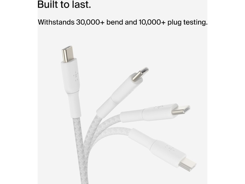 Belkin USB-C kabel 2m (hvit) USB-kabler