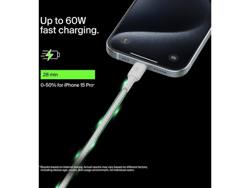 Belkin USB-C kabel 2m (hvit) USB-kabler