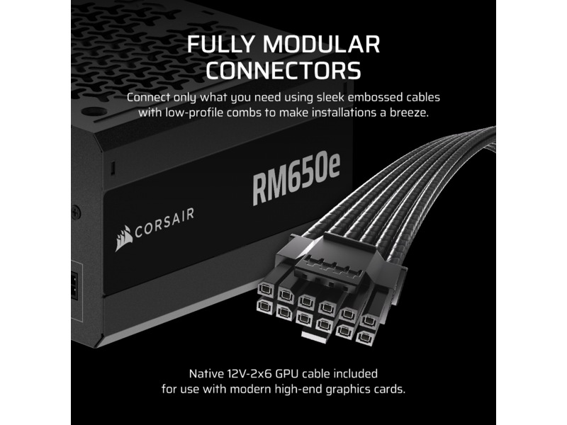Corsair RMe Series RM650e PSU (sort) Enheter