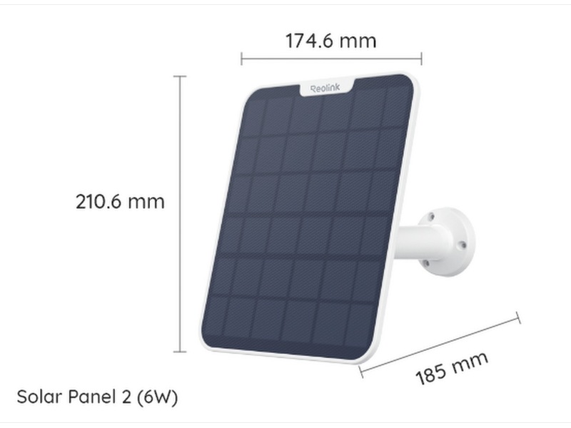 Reolink Solcellepanel 2 6W (hvit) Tilbehør til overvåkningskameraer