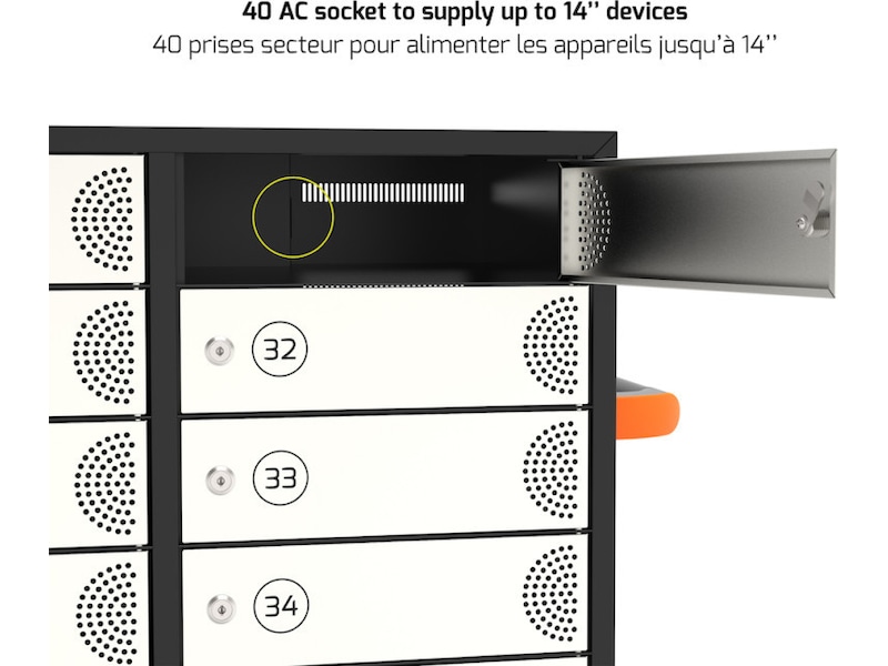 Port Design Charging Cabinet 40 units Batteri og lader
