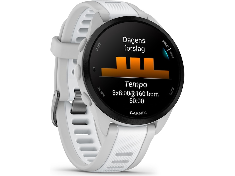 Garmin Forerunner 165 Music 43mm GPS (tåkegrå/whiteshone) Smartklokker