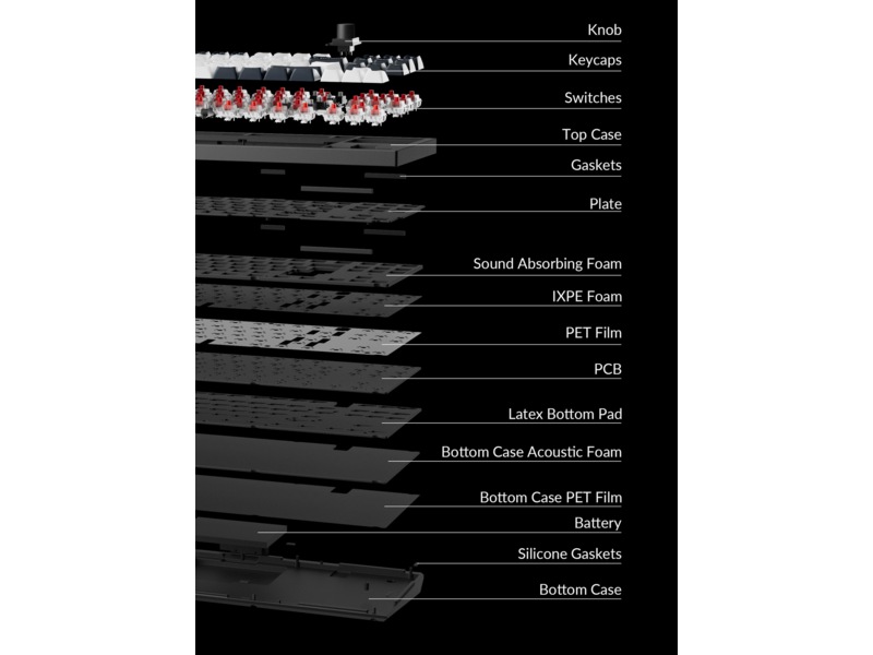 Keychron Q3 MAX 80% Trådløst Tastatur Brown Switches -B-Grade Demo tastatur