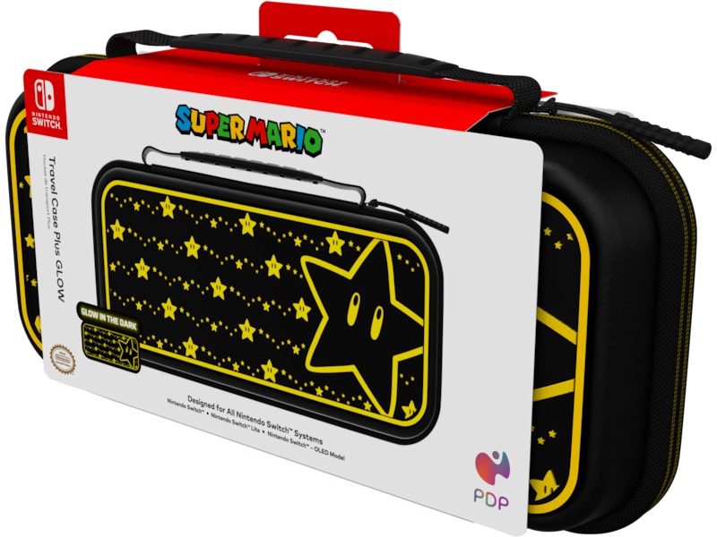PDP NSW Travel Case Plus GLOW (mario stars) Tilbehør