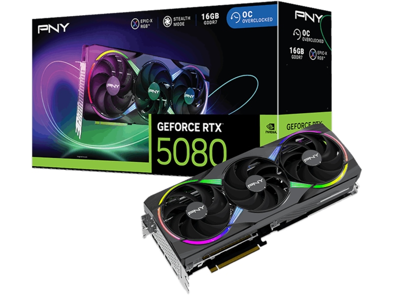 PNY GeForce RTX 5080 ARGB OC Skjermkort