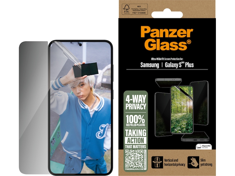 PanzerGlass Galaxy S25+ ECO MATRIX 4-way Privacy Skjermbeskytter Skjermbeskyttelse
