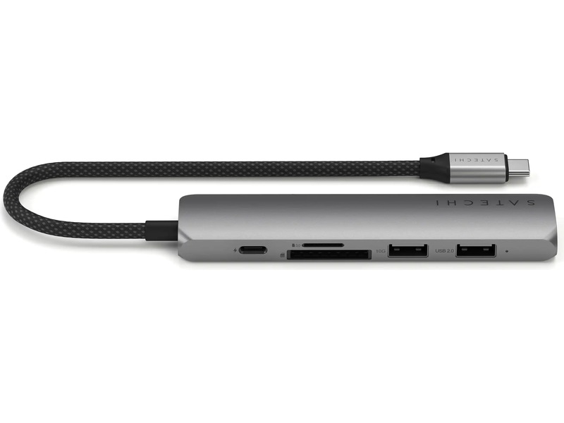 Satechi 6-i-1 Slim Multiport docking (stellargrå) Dockingstasjon & USB-HUB