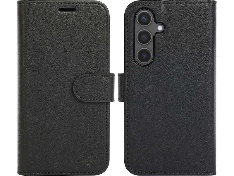 iiglo Galaxy S24 2-i-1 Lommebokdeksel (sort) Deksel til mobiltelefon