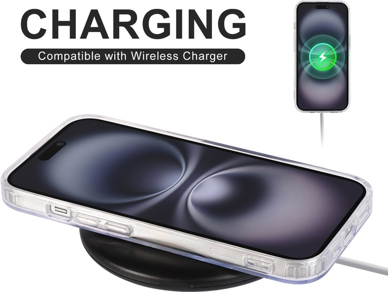 iiglo iPhone 16 Plus Magnetic Clear Case (gjennomsiktig) Deksel til mobiltelefon