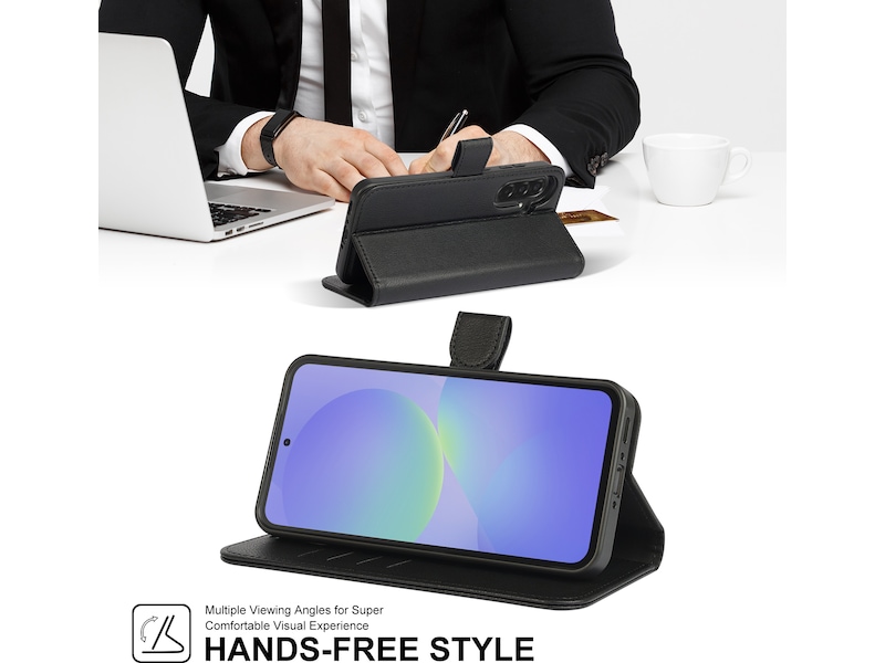 iiglo Galaxy A36 2-i-1 Lommebokdeksel (sort) Deksel til mobiltelefon