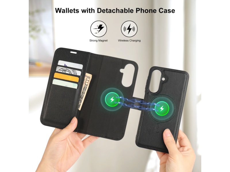 iiglo Galaxy A26 5G 2-i-1 Lommebokdeksel (sort) Deksel til mobiltelefon