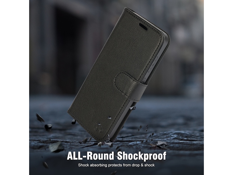 iiglo Galaxy S25 2-i-1 Lommebokdeksel (sort) Deksel til mobiltelefon