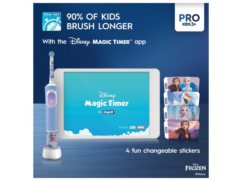 ORAL-B Vitality Pro Kids Elektrisk tannbørste (frozen) Elektriske tannbørster