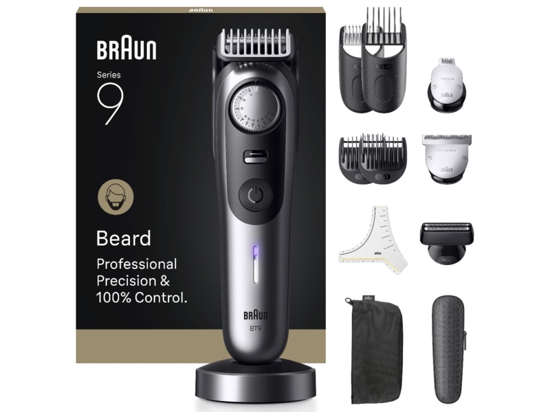 Braun Series 9 Skjeggtrimmer (krom) Barbermaskiner