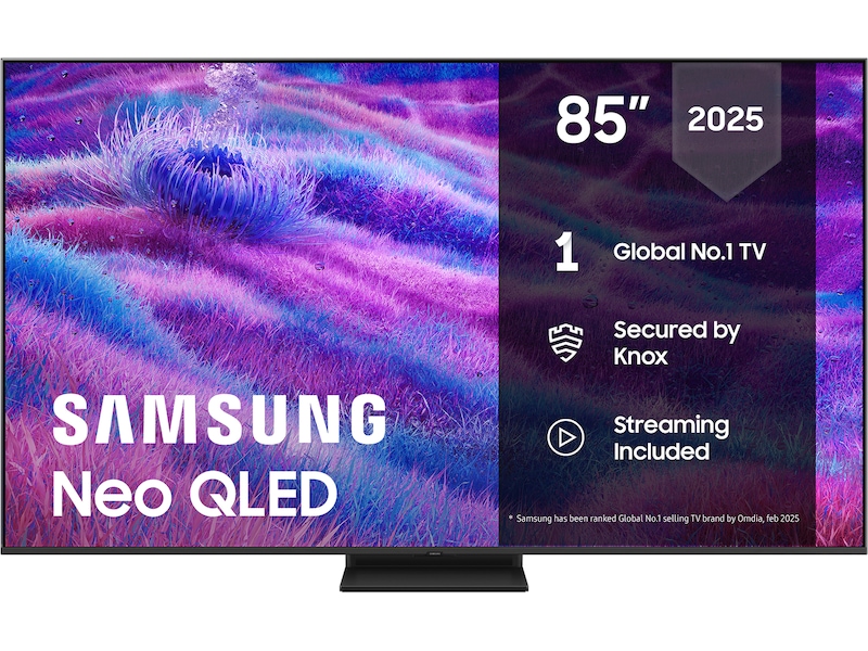 Samsung 85" QN80F Neo QLED 4K Mini LED Smart TV (2025) Over 80 tommer TV