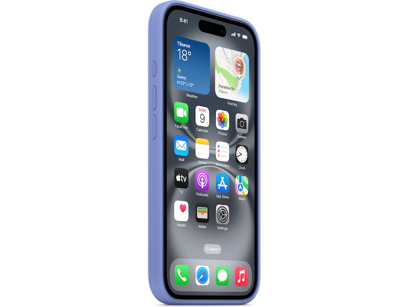 Apple iPhone 16 Silikondeksel (blåklokke) Deksel til mobiltelefon