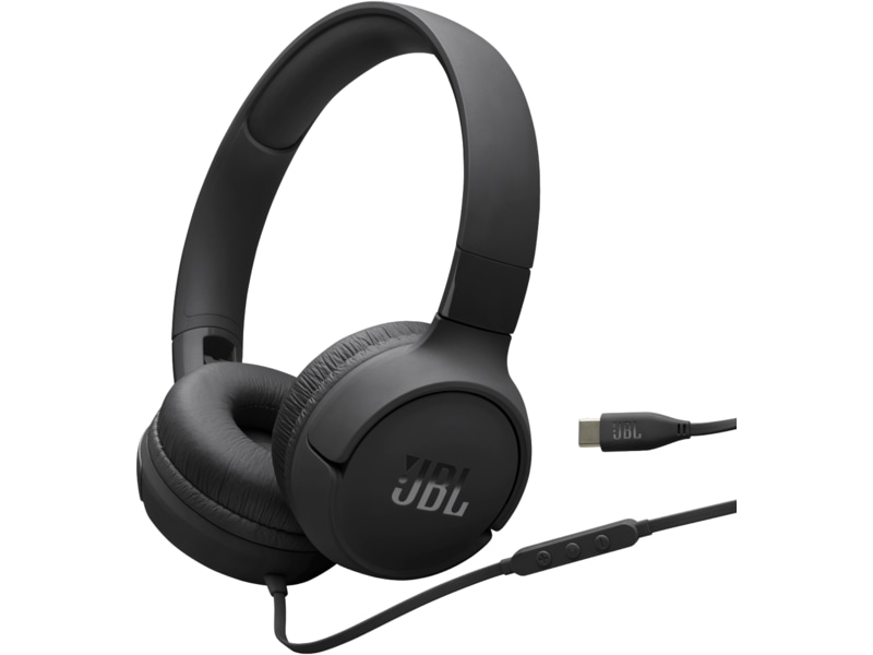 JBL Tune 520C USB-C Headset, on-ear (sort) Hodetelefoner