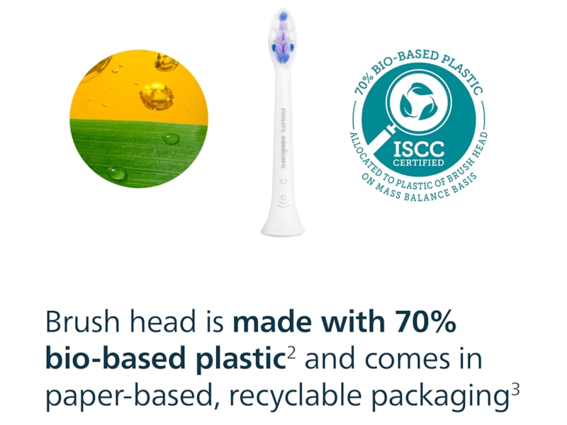 Philips Sonicare S2 Sensitive tannbørstehoder (4 pack, hvit) Tannbørstehoder