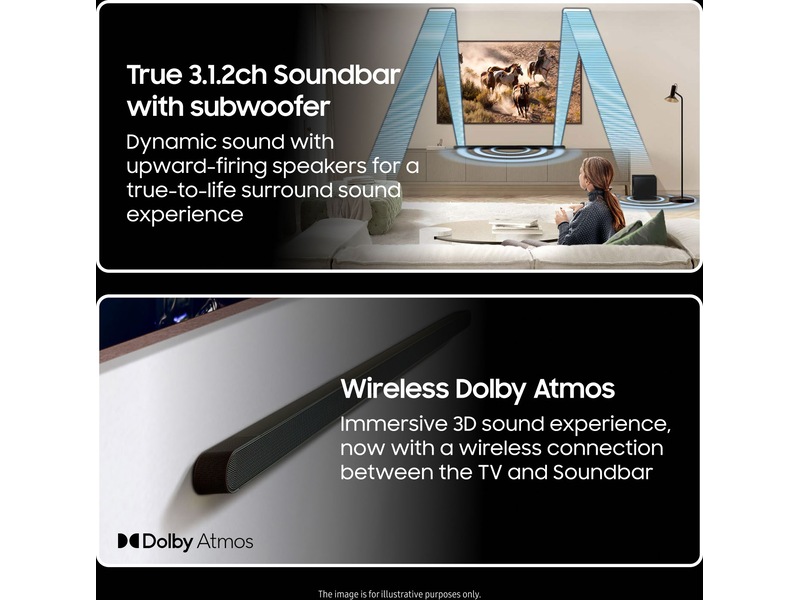 Samsung HW-S810D soundbar med subwoofer (sort) -B-Grade Demo DVD/Hi-Fi/stereo
