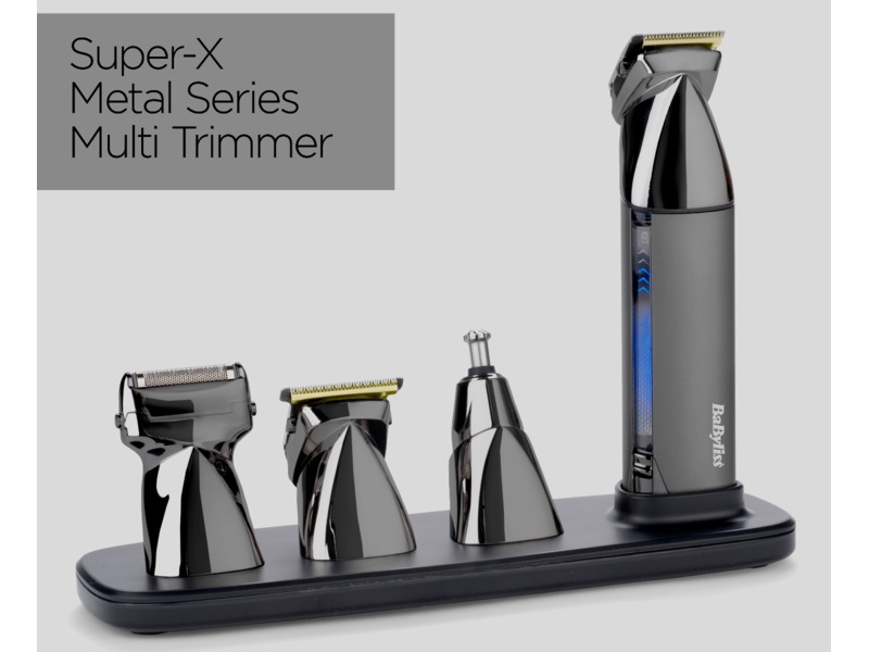 BaByliss Super X Metal 15-in-1 trådløs mutlitrimmer (sort) Hårklippere