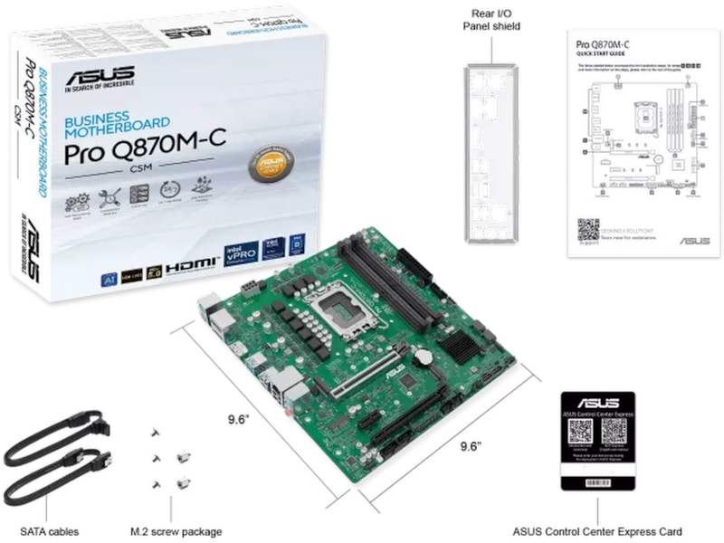 ASUS Pro Q870M-C-CSM Hovedkort Intel Socket