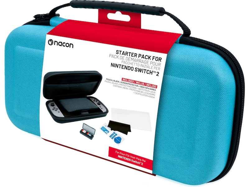 Nacon Rigid Pouch L pakke for Nintendo Switch 2 (blå) Tilbehør