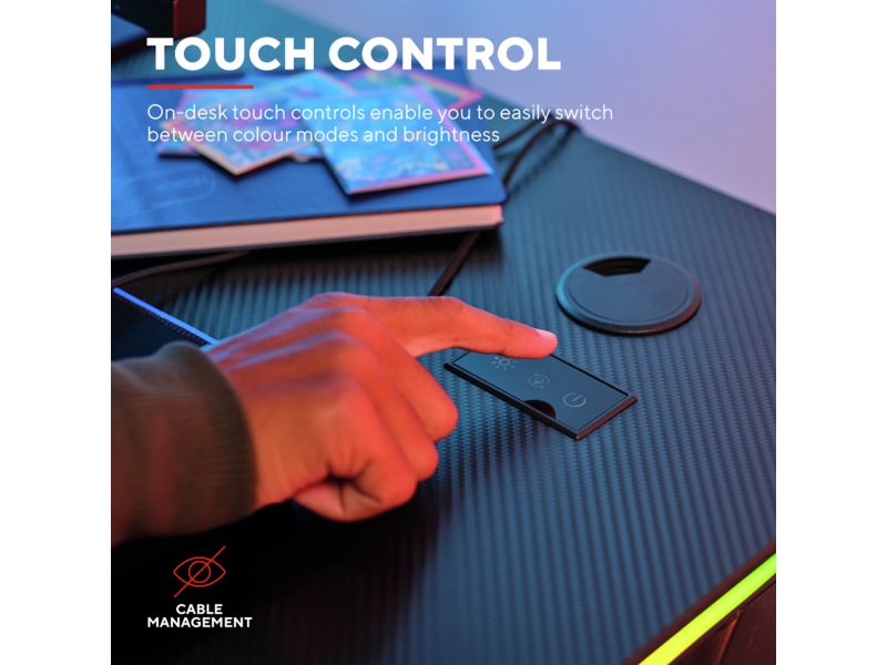 Trust GXT 709 Luminus RGB Gaming Desk Gaming desk