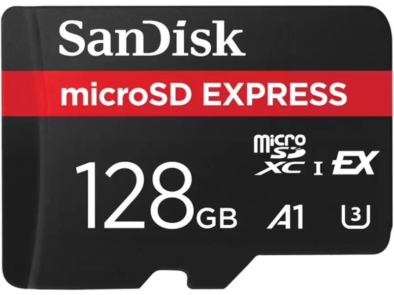 SanDisk microSD Express Card 128GB Minnekort til foto & video