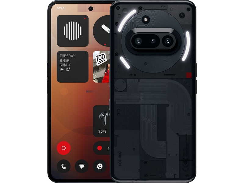 Nothing Phone (3a) 128GB (sort) Mobiltelefoner