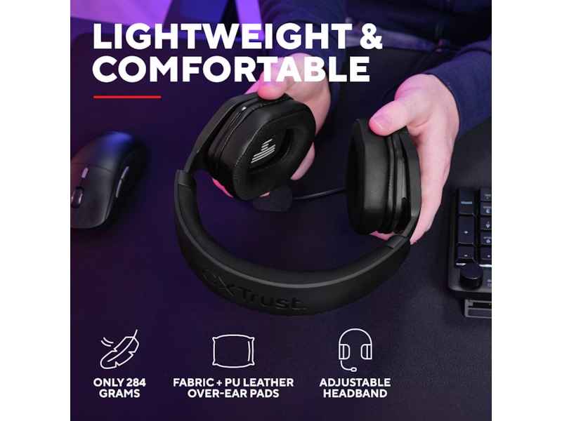 Trust GXT492 Carus Multiplatform Headset (sort) Gaming headset