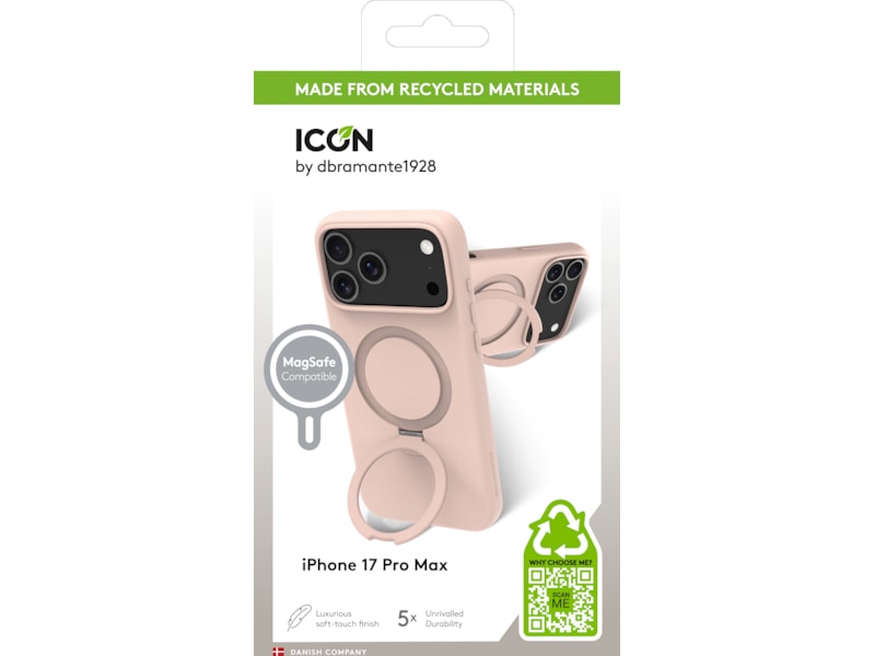 dbramante1928 iPhone 17 Pro Max Roskilde skinndeksel (pink sand) Deksel til mobiltelefon